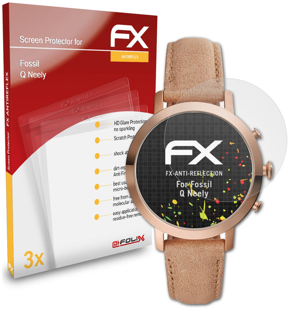 atFoliX FX-Antireflex Displayschutzfolie für Fossil Q Neely
