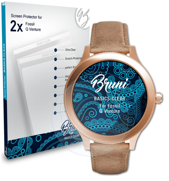 Bruni Basics-Clear Displayschutzfolie für Fossil Q Venture
