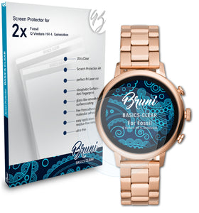 Bruni Basics-Clear Displayschutzfolie für Fossil Q Venture HR (4. Generation)