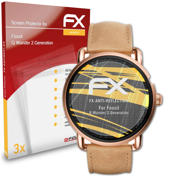 atFoliX FX-Antireflex Displayschutzfolie für Fossil Q Wander (2.Generation)