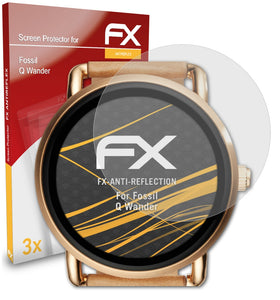 atFoliX FX-Antireflex Displayschutzfolie für Fossil Q Wander
