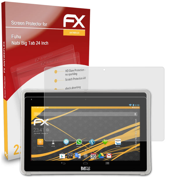 atFoliX FX-Antireflex Displayschutzfolie für Fuhu Nabi Big Tab (24 Inch)