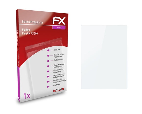 atFoliX FX-Hybrid-Glass Panzerglasfolie für Fujifilm FinePix AX300