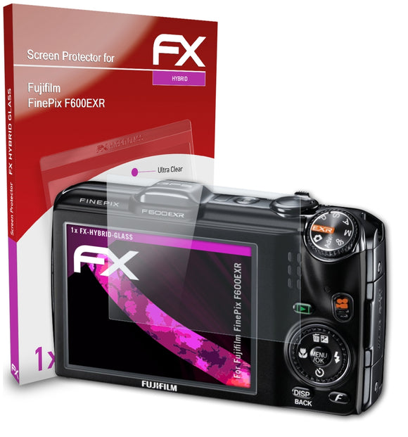 atFoliX FX-Hybrid-Glass Panzerglasfolie für Fujifilm FinePix F600EXR