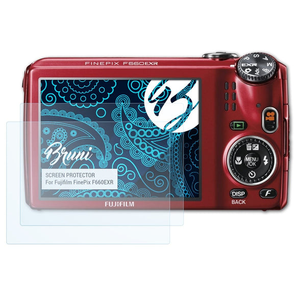 Bruni Basics-Clear Displayschutzfolie für Fujifilm FinePix F660EXR