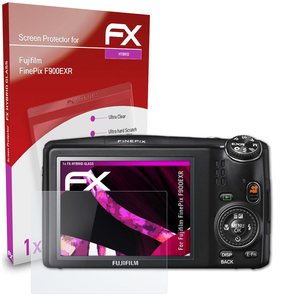 atFoliX FX-Hybrid-Glass Panzerglasfolie für Fujifilm FinePix F900EXR
