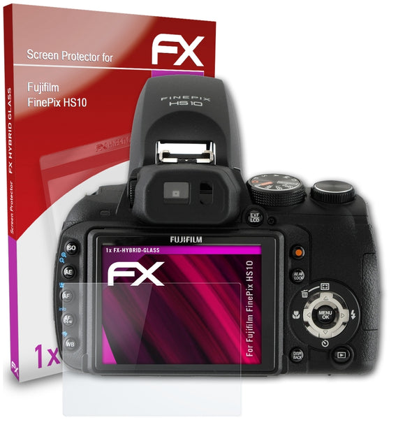 atFoliX FX-Hybrid-Glass Panzerglasfolie für Fujifilm FinePix HS10