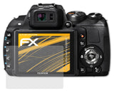 Panzerfolie atFoliX kompatibel mit Fujifilm FinePix HS20EXR, entspiegelnde und stoßdämpfende FX (3X)