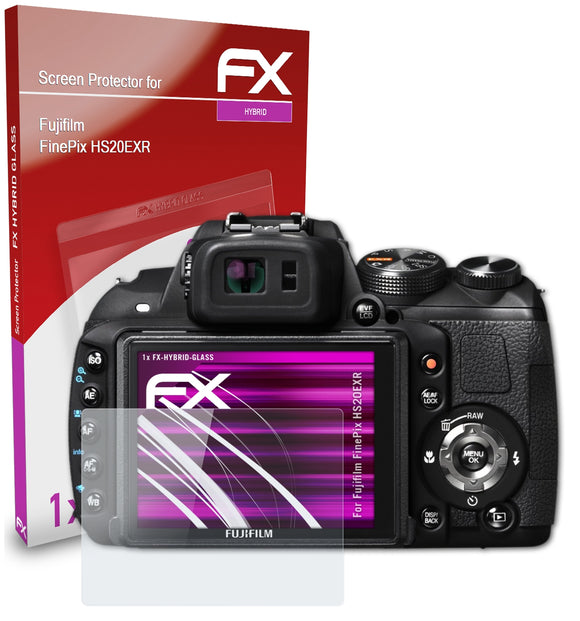 atFoliX FX-Hybrid-Glass Panzerglasfolie für Fujifilm FinePix HS20EXR