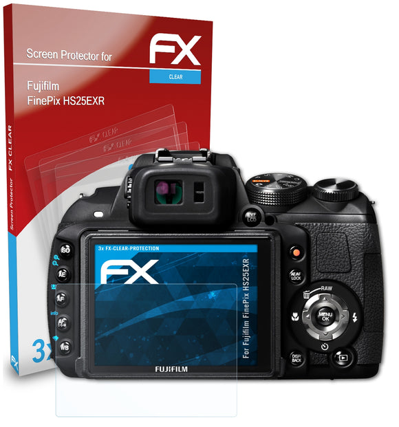 atFoliX FX-Clear Schutzfolie für Fujifilm FinePix HS25EXR