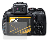 Panzerfolie atFoliX kompatibel mit Fujifilm FinePix HS30EXR, entspiegelnde und stoßdämpfende FX (3X)