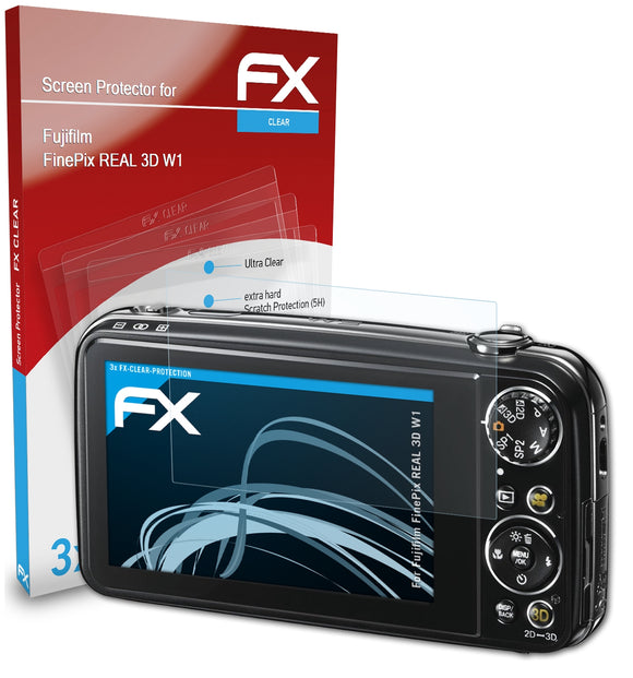 atFoliX FX-Clear Schutzfolie für Fujifilm FinePix REAL 3D W1
