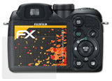 Panzerfolie atFoliX kompatibel mit Fujifilm FinePix S1000FD, entspiegelnde und stoßdämpfende FX (3X)