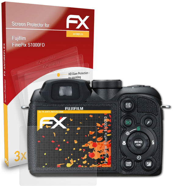 atFoliX FX-Antireflex Displayschutzfolie für Fujifilm FinePix S1000FD