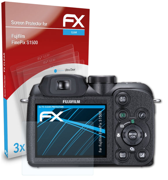 atFoliX FX-Clear Schutzfolie für Fujifilm FinePix S1500