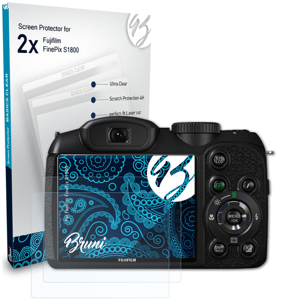 Bruni Basics-Clear Displayschutzfolie für Fujifilm FinePix S1800