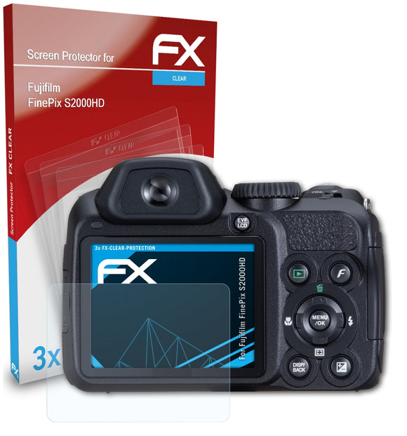 atFoliX FX-Clear Schutzfolie für Fujifilm FinePix S2000HD
