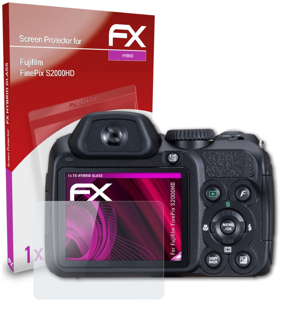 atFoliX FX-Hybrid-Glass Panzerglasfolie für Fujifilm FinePix S2000HD