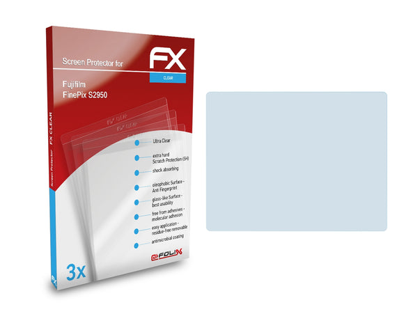 atFoliX FX-Clear Schutzfolie für Fujifilm FinePix S2950