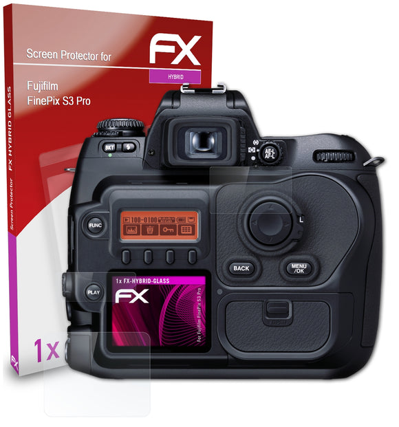 atFoliX FX-Hybrid-Glass Panzerglasfolie für Fujifilm FinePix S3 Pro