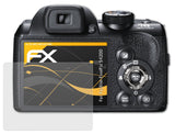 Panzerfolie atFoliX kompatibel mit Fujifilm FinePix S4200, entspiegelnde und stoßdämpfende FX (3X)