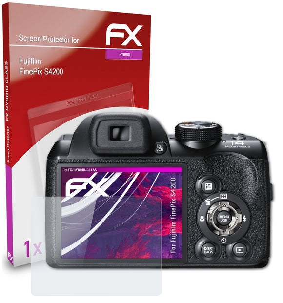 atFoliX FX-Hybrid-Glass Panzerglasfolie für Fujifilm FinePix S4200
