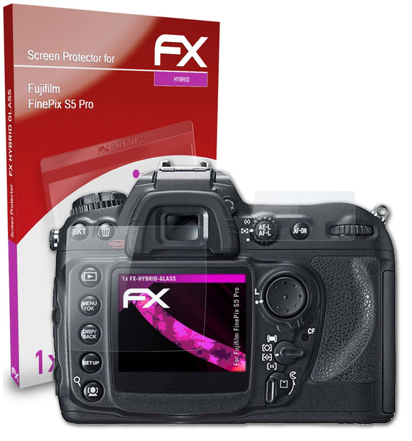 atFoliX FX-Hybrid-Glass Panzerglasfolie für Fujifilm FinePix S5 Pro