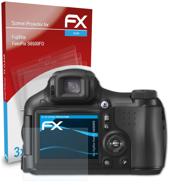atFoliX FX-Clear Schutzfolie für Fujifilm FinePix S6500FD