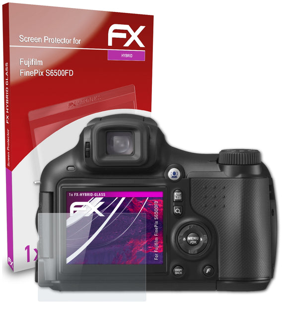 atFoliX FX-Hybrid-Glass Panzerglasfolie für Fujifilm FinePix S6500FD