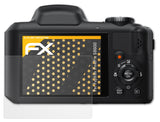 Panzerfolie atFoliX kompatibel mit Fujifilm FinePix S8600, entspiegelnde und stoßdämpfende FX (3X)