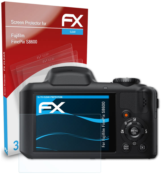 atFoliX FX-Clear Schutzfolie für Fujifilm FinePix S8600