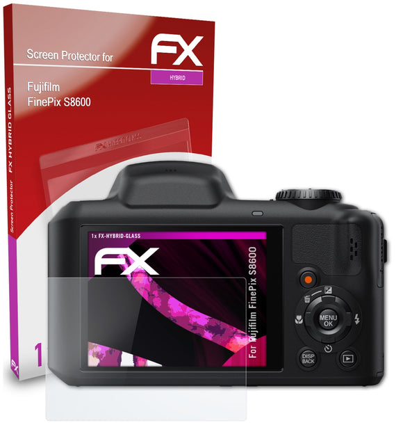 atFoliX FX-Hybrid-Glass Panzerglasfolie für Fujifilm FinePix S8600