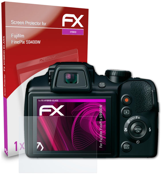 atFoliX FX-Hybrid-Glass Panzerglasfolie für Fujifilm FinePix S9400W