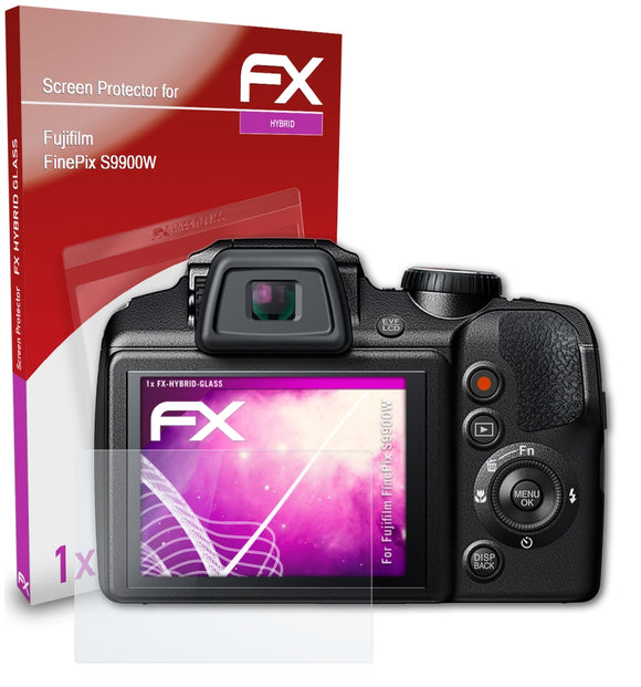 atFoliX FX-Hybrid-Glass Panzerglasfolie für Fujifilm FinePix S9900W