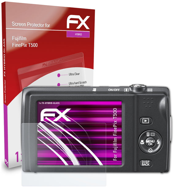 atFoliX FX-Hybrid-Glass Panzerglasfolie für Fujifilm FinePix T500