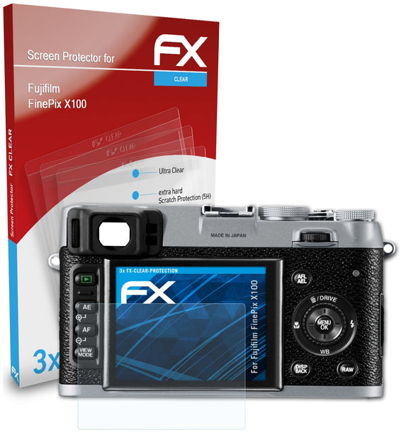 atFoliX FX-Clear Schutzfolie für Fujifilm FinePix X100