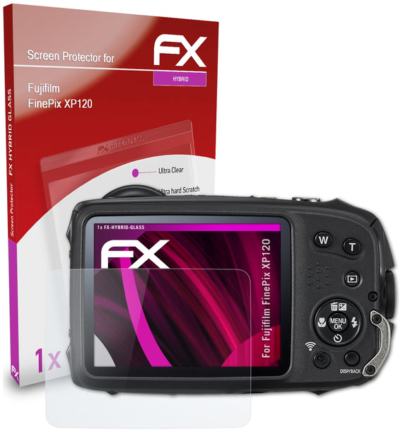 atFoliX FX-Hybrid-Glass Panzerglasfolie für Fujifilm FinePix XP120