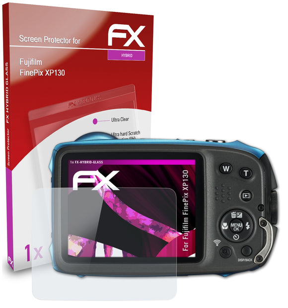 atFoliX FX-Hybrid-Glass Panzerglasfolie für Fujifilm FinePix XP130