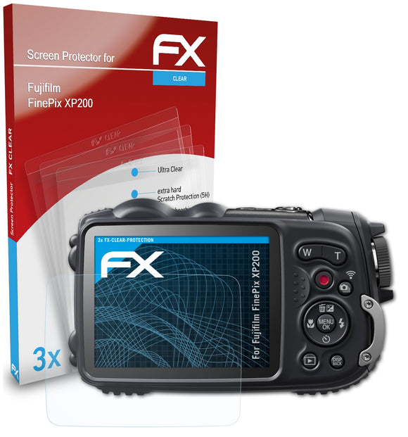 atFoliX FX-Clear Schutzfolie für Fujifilm FinePix XP200
