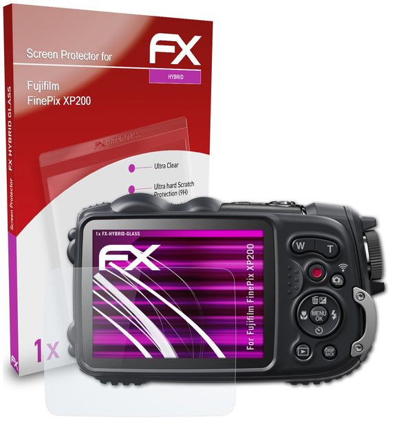 atFoliX FX-Hybrid-Glass Panzerglasfolie für Fujifilm FinePix XP200