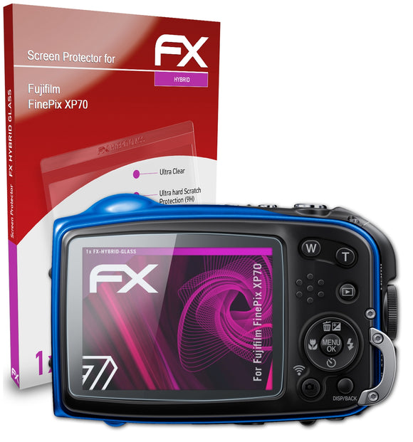atFoliX FX-Hybrid-Glass Panzerglasfolie für Fujifilm FinePix XP70