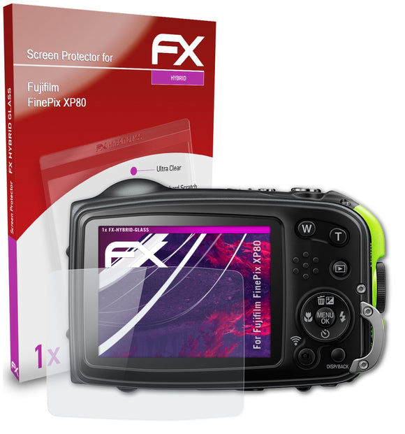 atFoliX FX-Hybrid-Glass Panzerglasfolie für Fujifilm FinePix XP80