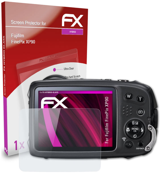 atFoliX FX-Hybrid-Glass Panzerglasfolie für Fujifilm FinePix XP90