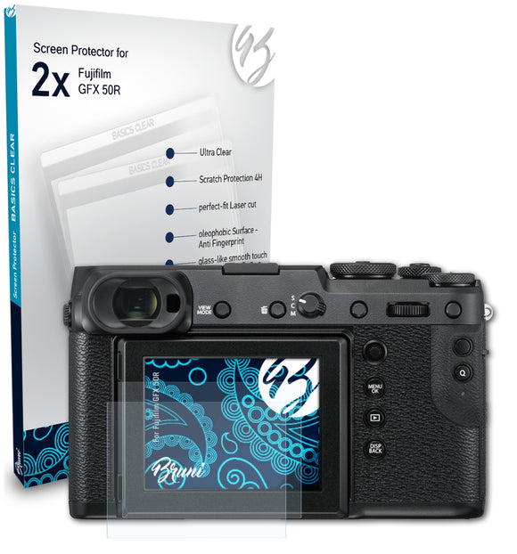 Bruni Basics-Clear Displayschutzfolie für Fujifilm GFX 50R