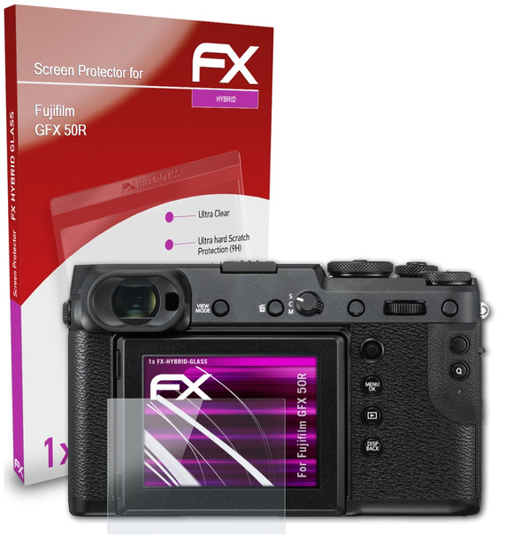 atFoliX FX-Hybrid-Glass Panzerglasfolie für Fujifilm GFX 50R
