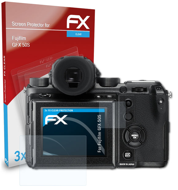 atFoliX FX-Clear Schutzfolie für Fujifilm GFX 50S