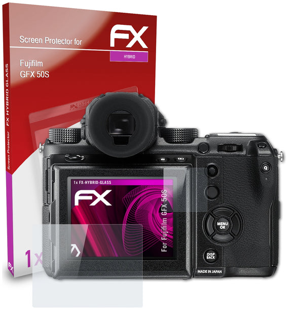 atFoliX FX-Hybrid-Glass Panzerglasfolie für Fujifilm GFX 50S