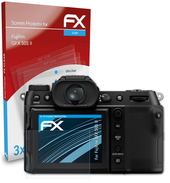 atFoliX FX-Clear Schutzfolie für Fujifilm GFX 50S II