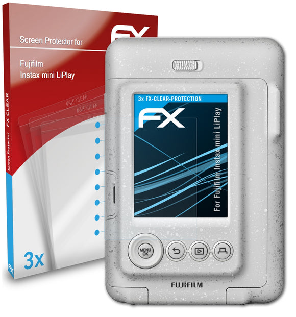atFoliX FX-Clear Schutzfolie für Fujifilm Instax mini LiPlay