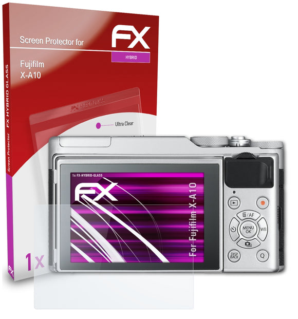 atFoliX FX-Hybrid-Glass Panzerglasfolie für Fujifilm X-A10